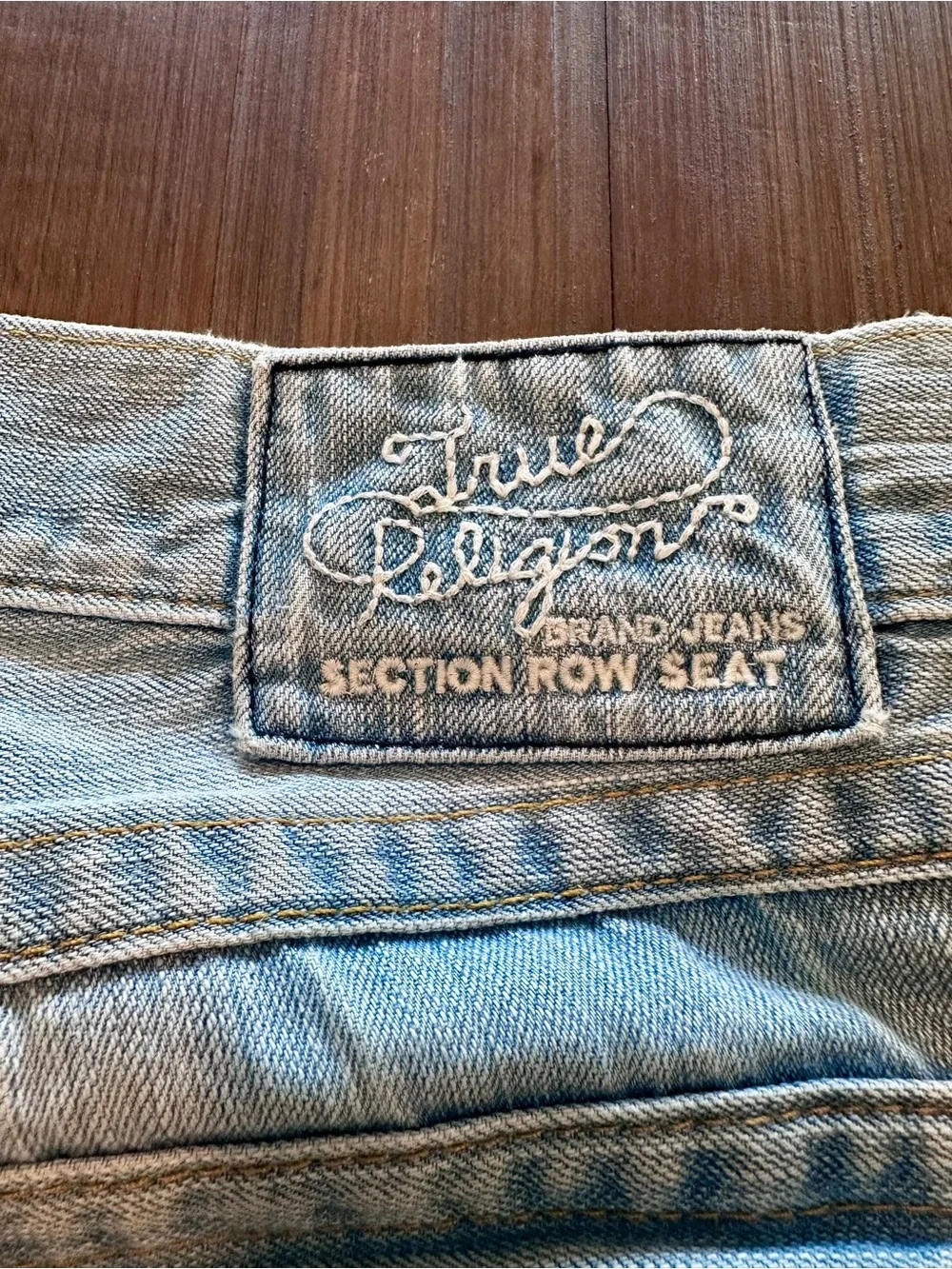 True Religion Vintage Flare Jeans Brown Horseshoe Made in USA